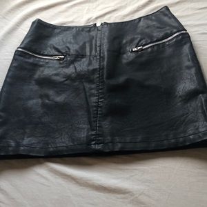 Vegan leather skirt